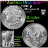 Image 1 : *** Highlight Of The Entire Auction*** 1901-p Morgan Dollar $1 Graded Select Unc By UsCG (fc)
