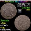 Image 1 : ***Auction Highlight*** 1796 Rev '97 Draped Bust Large Cent 1c Graded vf++ By USCG (fc)