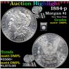 Image 1 : ***Auction Highlight*** 1884-p Morgan Dollar $1 Graded Choice Unc+ DMPL By USCG (fc)