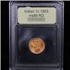 Image 4 : ***Auction Highlight*** 1903 Indian Cent 1c Graded GEM+ Unc RD By USCG (fc)