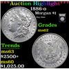 Image 1 : ***Auction Highlight*** 1886-o Morgan Dollar $1 Graded Select Unc By USCG (fc)