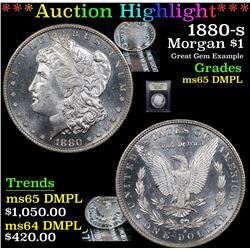 ***Auction Highlight*** 1880-s Morgan Dollar $1 Graded GEM Unc DMPL By USCG (fc)