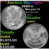 Image 1 : ***Auction Highlight*** 1880-o Morgan Dollar $1 Graded Select+ Unc By USCG (fc)