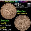 Image 1 : ***Auction Highlight*** 1909-s Indian Cent 1c Graded Unc Details By USCG (fc)