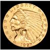 Image 2 : ***Auction Highlight*** 1927-p Gold Indian Quarter Eagle $2 1/2 Graded Select+ Unc By USCG (fc)