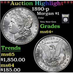 ***Auction Highlight*** 1890-p Morgan Dollar $1 Graded Choice+ Unc By USCG (fc)