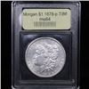 Image 4 : ***Auction Highlight*** 1878-p 7/8tf Morgan Dollar $1 Graded Choice Unc By USCG (fc)