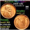 Image 1 : ***Auction Highlight*** 1909 vdb Lincoln Cent 1c Graded GEM++ RD By USCG (fc)
