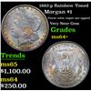 Image 1 : 1882-p Rainbow Toned Morgan Dollar $1 Grades Choice+ Unc