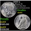Image 1 : 1927-s Peace Dollar $1 Grades Select Unc