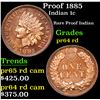 Image 1 : Proof 1885 Indian Cent 1c Grades Choice Proof Red