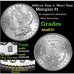 1890-s/s Vam 2, Wow! Vam Morgan Dollar $1 Grades Select+ Unc