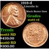 Image 1 : 1918-d Lincoln Cent 1c Grades Select Unc RD