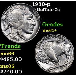 1930-p Buffalo Nickel 5c Grades GEM+ Unc