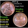 Image 1 : 1917-p Lincoln Cent 1c Grades Gem+ Unc RB