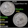 Image 1 : 1839 Capped Bust Half Dollar 50c Grades xf