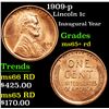 Image 1 : 1909-p Lincoln Cent 1c Grades Gem+ Unc RD