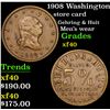 Image 1 : 1908 Washington Store card 0.05 Grades xf