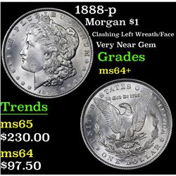 1888-p Morgan Dollar $1 Grades Choice+ Unc