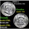 Image 1 : 1951-s Franklin Half Dollar 50c Grades Select Unc+ FBL