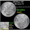 Image 1 : 1878-p 7tf Morgan Dollar $1 Grades Select Unc