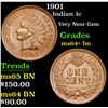 Image 1 : 1901 Indian Cent 1c Grades Choice+ Unc BN