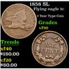 Image 1 : 1858 SL Flying Eagle Cent 1c Grades vf++