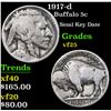 Image 1 : 1917-d Buffalo Nickel 5c Grades vf+