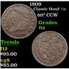 Image 1 : 1809 Classic Head half cent 1/2c Grades f, fine