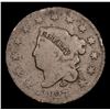 Image 2 : 1827 Coronet Head Large Cent 1c Grades f+