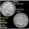 Image 1 : 1898-s Barber Dime 10c Grades xf