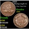 Image 1 : 1857 Flying Eagle Cent 1c Grades vf+