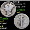 Image 1 : 1921-p Mercury Dime 10c Grades vg, very good