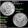 Image 1 : 1884-o Morgan Dollar $1 Grades Select+ Unc