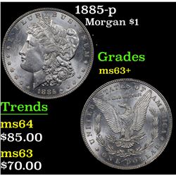 1885-p Morgan Dollar $1 Grades Select+ Unc