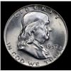 Image 2 : 1957-d Franklin Half Dollar 50c Grades Choice Unc+ FBL