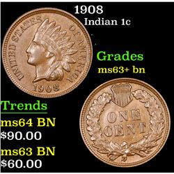 1908 Indian Cent 1c Grades Select+ Unc BN