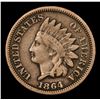Image 2 : 1864 cn Indian Cent 1c Grades vf++