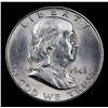 Image 2 : 1948-p Franklin Half Dollar 50c Grades Select Unc+ FBL