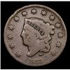 Image 2 : 1833 Coronet Head Large Cent 1c Grades f+
