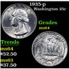 Image 1 : 1935-p Washington Quarter 25c Grades Choice Unc