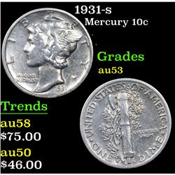 1931-s Mercury Dime 10c Grades Select AU