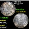 Image 1 : 1880-o/o Morgan Dollar $1 Grades Unc Details