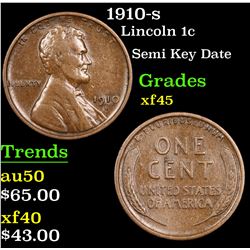 1910-s Lincoln Cent 1c Grades xf+