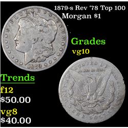 1879-s Rev '78 Top 100 Morgan Dollar $1 Grades vg+