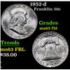 Image 1 : 1952-d Franklin Half Dollar 50c Grades Select Unc FBL