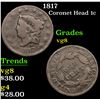 Image 1 : 1817 Coronet Head Large Cent 1c Grades vg, very good