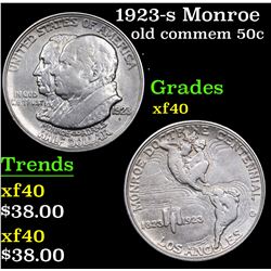 1923-s Monroe Old Commem Half Dollar 50c Grades xf