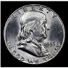 Image 2 : 1955-p Franklin Half Dollar 50c Grades Select Unc FBL