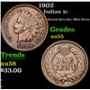 Image 1 : 1902 Indian Cent 1c Grades Choice AU